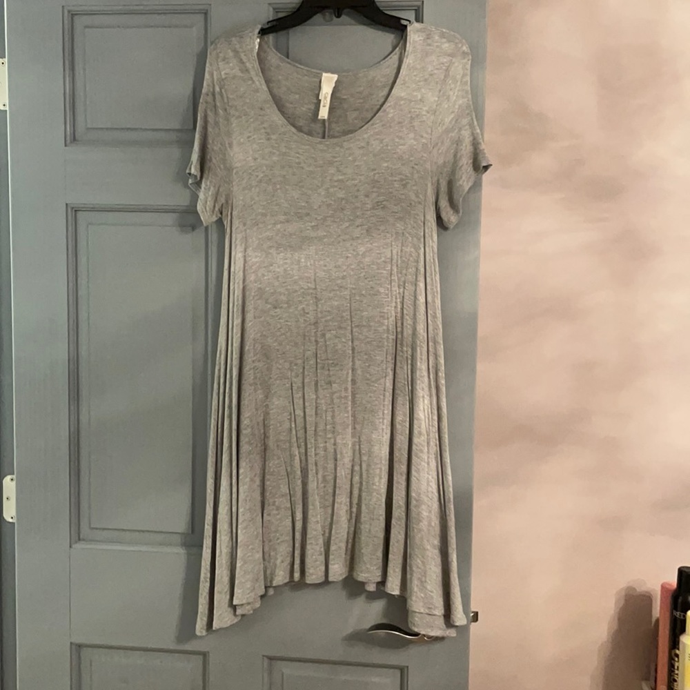 Grey, t-shirt dress